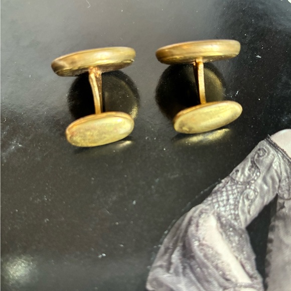 Vintage Brass Cufflinks with Outdoorsman Design- Fishing & Hunting - Picture 4 of 6